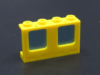 Lego®rám okna dvojitý 1x4x2 - se světle modrými skly