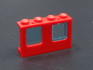 Lego®rám okna dvojitý 1x4x2 - se světle modrými skly