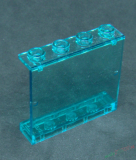 Lego panel 1x4x3 - průhledný světle modrý