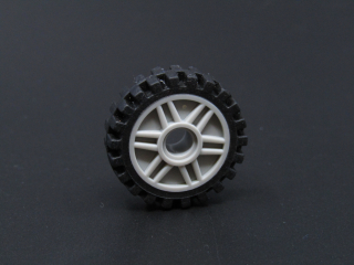 Lego kompletní kolo 24x7 - světle šedé - light bluish gray
