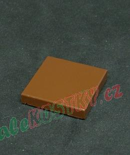 Lego destička hladká 2x2 - hnědá - reddish brown