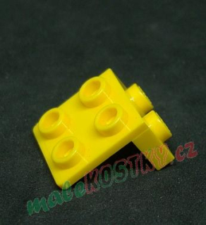 Lego destička speciální-rohová 1x2 2x2 - žlutá