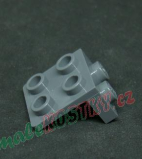 Lego destička speciální-rohová 1x2 2x2 - tmavě šedá - dark bluish gray