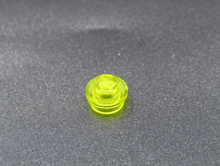 Lego kulatá destička 1x1 - průhledná žlutá 