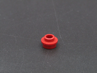 Lego kulatá destička 1x1 se středovým otvorem - tmavě červená