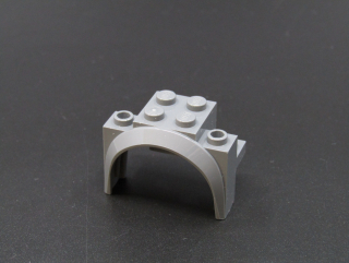 Lego blatník oblouk 4 x 2 1/2 x 2 1/3 - tmavě šedý - dark bluish gray