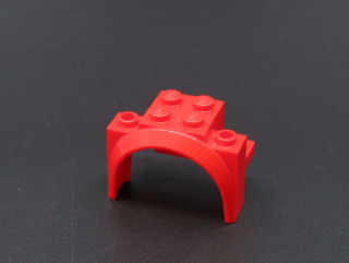 Lego blatník oblouk 4 x 2 1/2 x 2 1/3 - červený