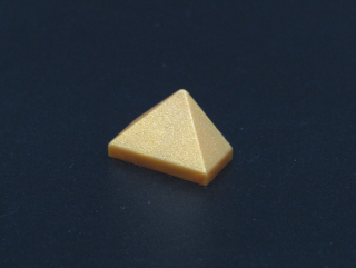 LEGO® šikmá kostička - stříška 1x2 - leskle zlatá