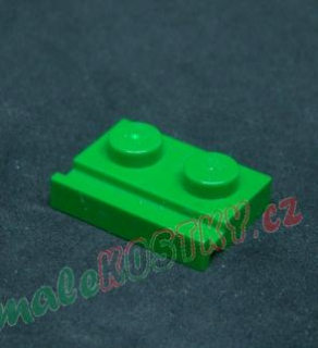Lego destička speciální s drážkou - zelená