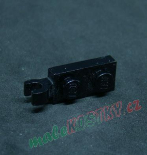 Lego destička s klipem 1x2 černá