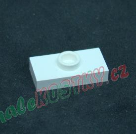Lego destička s pinem uprostřed - bílá