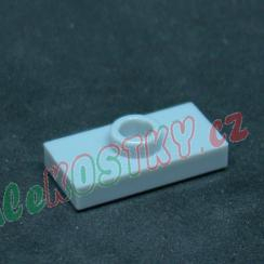 Lego destička 1x2 s pinem uprostřed - světle šedá - light bluish gray