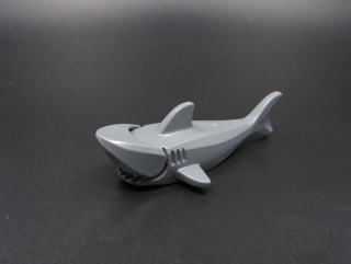 Lego žralok - bez očí - tmavě šedý - dark bluish gray