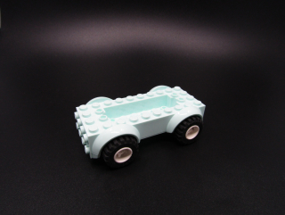 Lego podvozek 4x10 s koly - light aqua