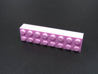 Lego kostička 2x8 jasně růžová