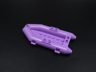 Lego člun - raft - středně levandulový