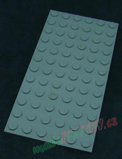 Lego destička 6x12 světle šedá - light gray