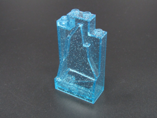 Lego skála 2 x 4 x 6 - průhledná glitter světle modrá