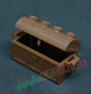 Lego truhla 2x4 - hnědá - reddish brown