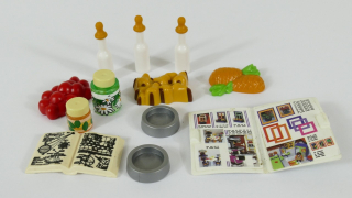 Playmobil knihy, misky apod.