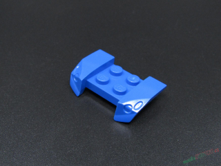 Lego blatník s převisem modrý 2x4