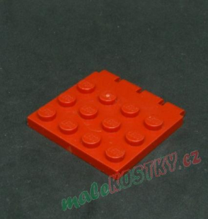 Lego střecha na panty 4x4 - červená