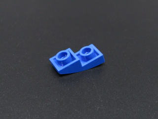 Lego destička zaoblená 2 x 1 x 2/3 Inverted - modrá