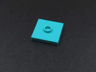 Lego destička hladká s nopem 2x2 - tmavě tyrkysová