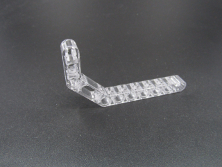 Lego Technic rameno ohnuté 1x11,5 - čistě průhledné
