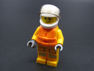 Lego figurka city - hasič s vestou - PRASKLÉ RUCE