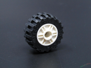 Lego kolo 18x14 s pneu 30.4x14 - bílé