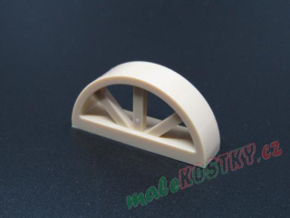 Lego okno 1x4 zaoblené - béžové
