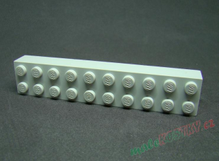 Lego kostička 2x10 světle šedá - light gray