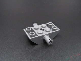Lego šikmá kostička 45° 2x4 s piny - tmavě šedá - dark bluish gray