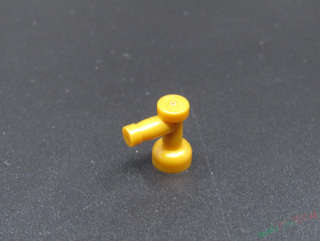 Lego vodovodní kohoutek 1x1 - leskle zlatý