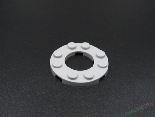 Lego kulatá destička 4x4 - světle šedá - light bluish gray