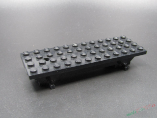 Lego podvozek 4 x 12 x 1 2/3 s malými piny - černý