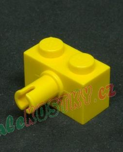 Lego kostička s pinem žlutá 1x2 