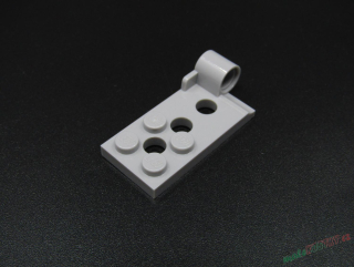 Lego destička speciální 2x4 se třemi otvory - světla šedá - light bluish gray