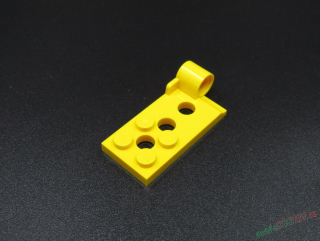 Lego destička speciální 2x4 se třemi otvory - žlutá