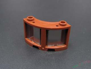 Lego okno zaoblené 3 x 3 x 2 se skly - bílé