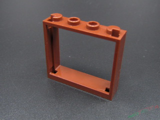 Lego rám okna 1x4x3 - hnědý - reddish brown