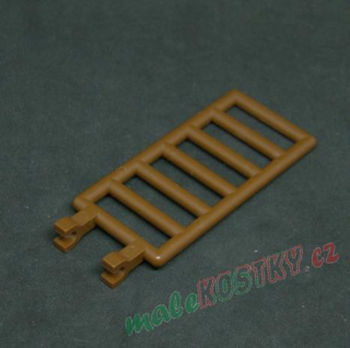 Lego mříž s klipy 7 x 3 - hnědá - reddish brown