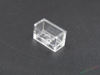 Lego destička - panel speciální s bočnicemi 1x2x1 - průhledný
