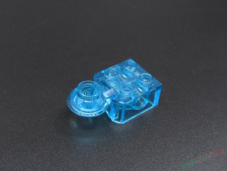 Lego Technic kostička s otočným kloubem 2x2 - průhledná modrá