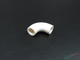 Lego kostička - zaoblená - zahnutá 90° 1x1 - bílá