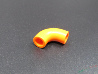 Lego kostička - zaoblená - zahnutá 90° 1x1 - oranžová