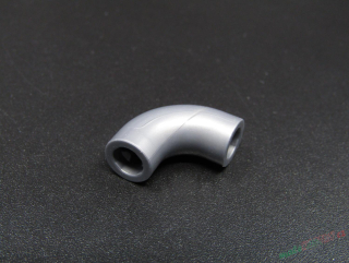 Lego kostička - zaoblená - zahnutá 90° 1x1 - flat silver
