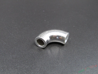 Lego kostička - zaoblená - zahnutá 90° 1x1 - type 1 - chrome silver