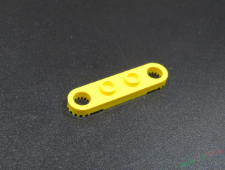 Lego Technic destička 1x4 se zuby na krajích - žlutá